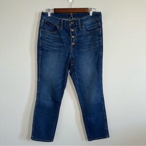 J. Crew Women’s High-Rise Vintage Stretch Straight Ankle Jeans Size 30x25.5